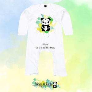 Barboteuse Pitchoune - Panda de l'atelier