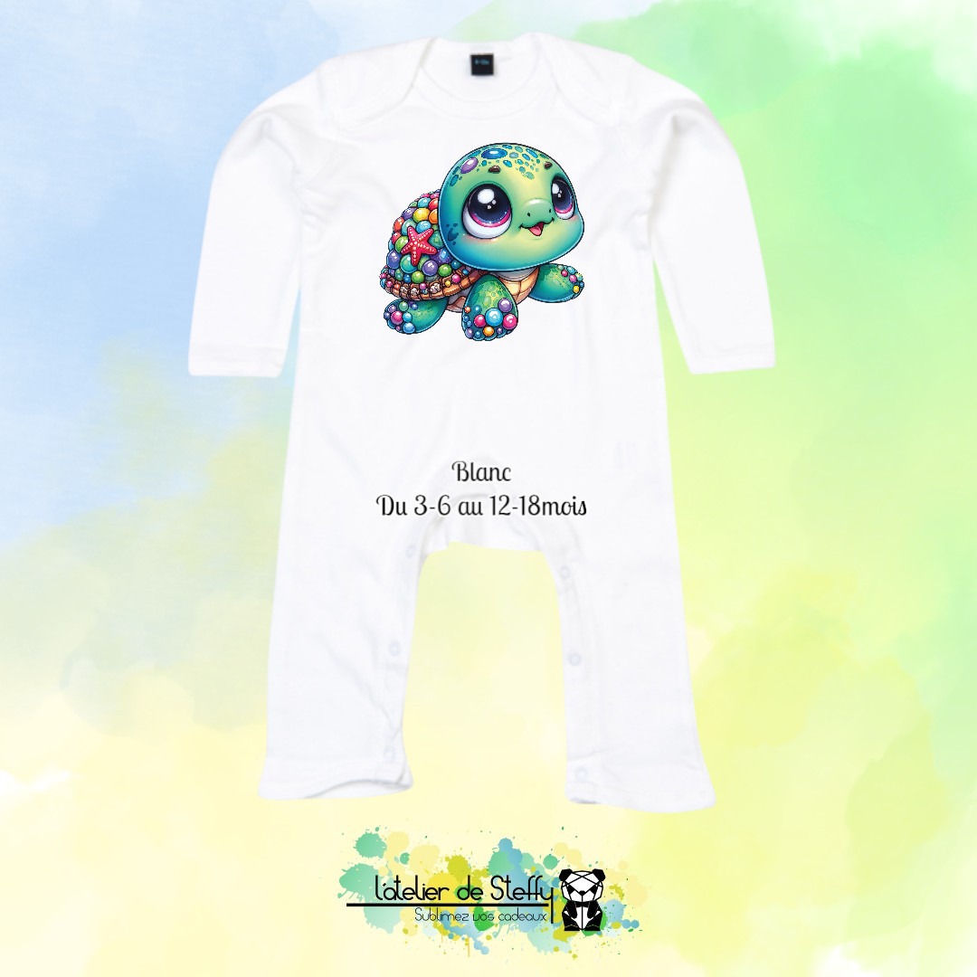 Barboteuse Pitchoune - Tortue mimi
