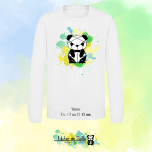 Sweat col rond Lyzo - Panda de l'atelier