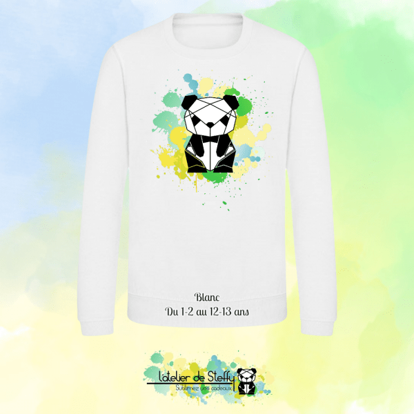 Sweat col rond Lyzo - Panda de l'atelier