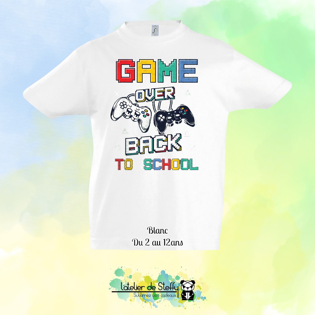 Tee shirt Max - Game over...Back to school