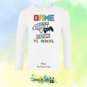 Tee shirt manches longues Ethan - Game over...Back to school