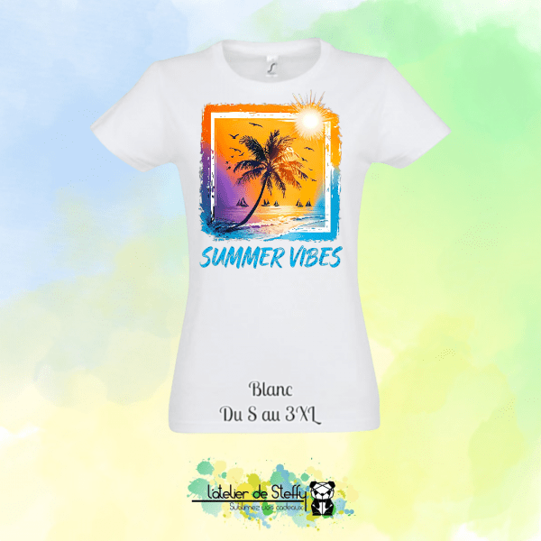 Tee shirt Steffy - Summer vibes – Image 2