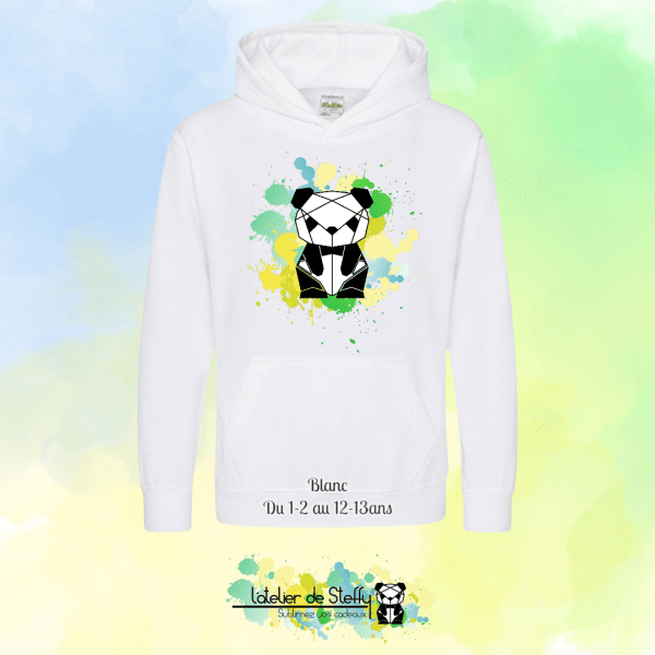 Sweat capuche Noah - Panda de l'atelier
