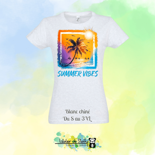 Tee shirt Steffy - Summer vibes – Image 3