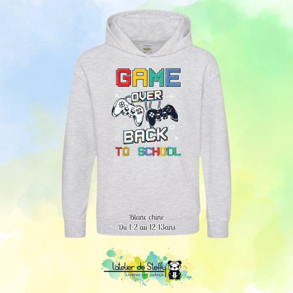 Sweat capuche Noah - Game over...Back to school – Image 2