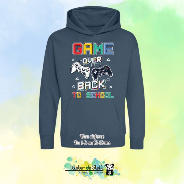 Sweat capuche Noah - Game over...Back to school – Image 3