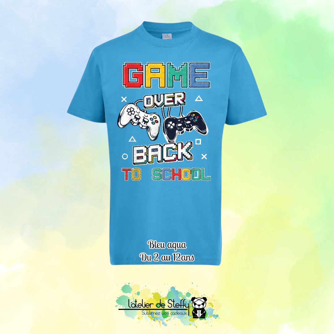 Tee shirt Max - Game over...Back to school – Image 2