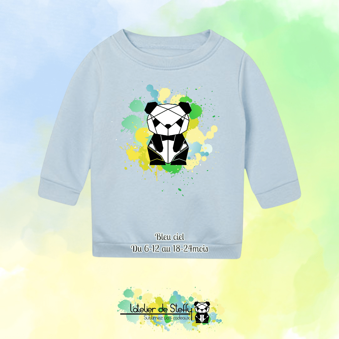 Sweat col rond Choupinou - Panda de l'atelier