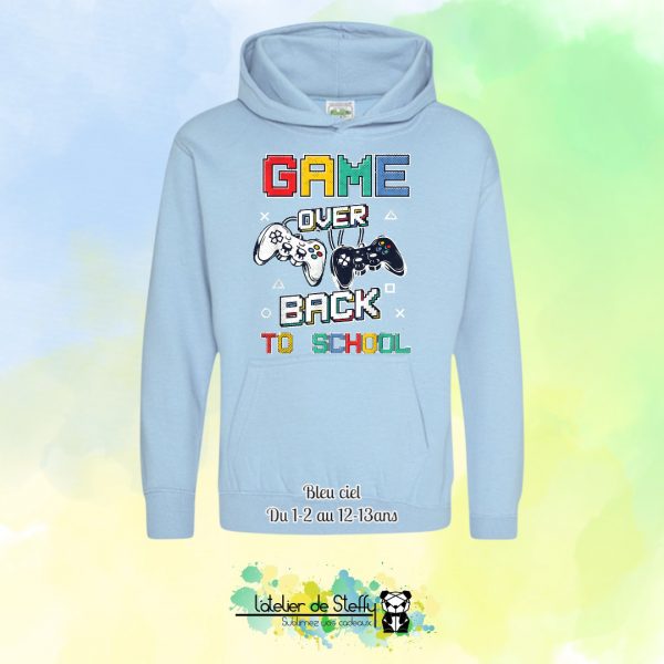 Sweat capuche Noah - Game over...Back to school – Image 4