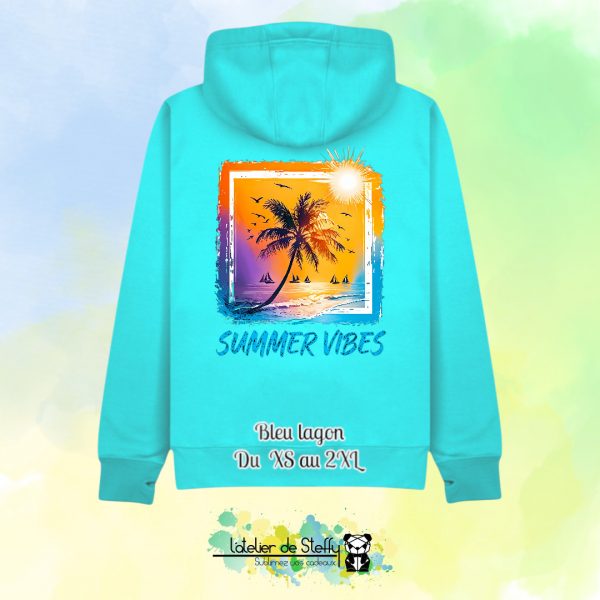 Veste sweat capuche Cath - Summer vibes – Image 2