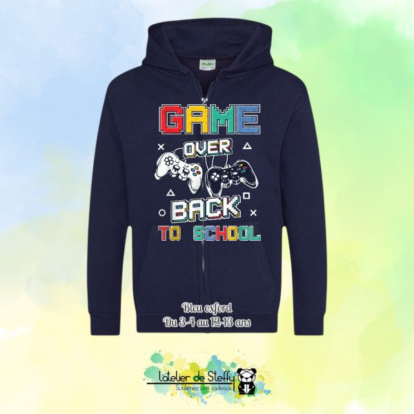 Veste sweat capuche Lou - Game over...Back to school – Image 4