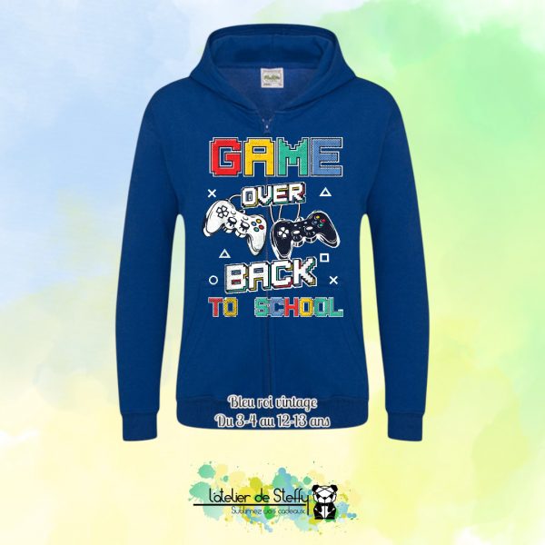 Veste sweat capuche Lou - Game over...Back to school – Image 5