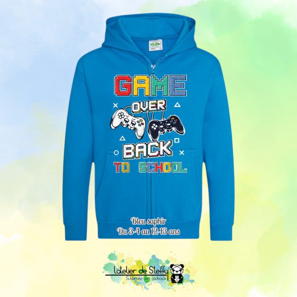 Veste sweat capuche Lou - Game over...Back to school – Image 6