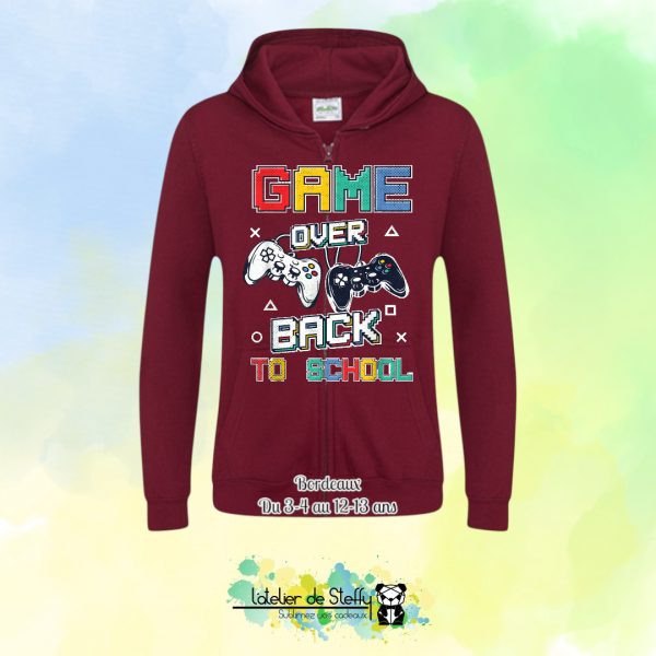 Veste sweat capuche Lou - Game over...Back to school – Image 7