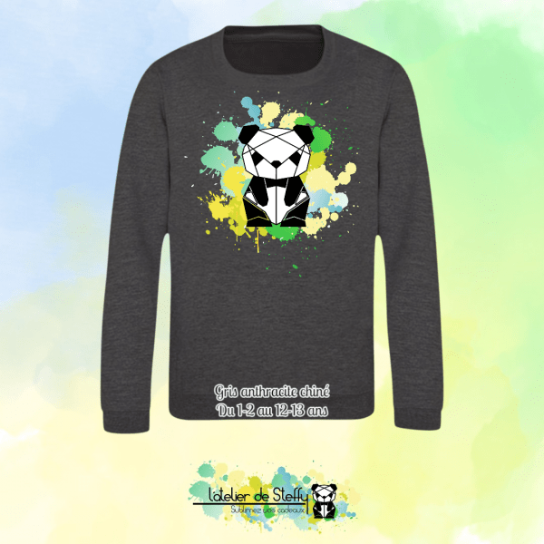 Sweat col rond Lyzo - Panda de l'atelier – Image 12