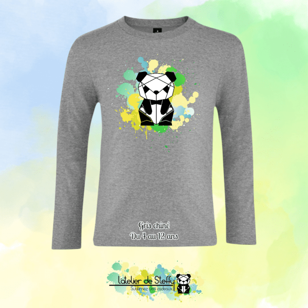 Tee shirt manches longues Ethan - Panda de l'atelier – Image 4
