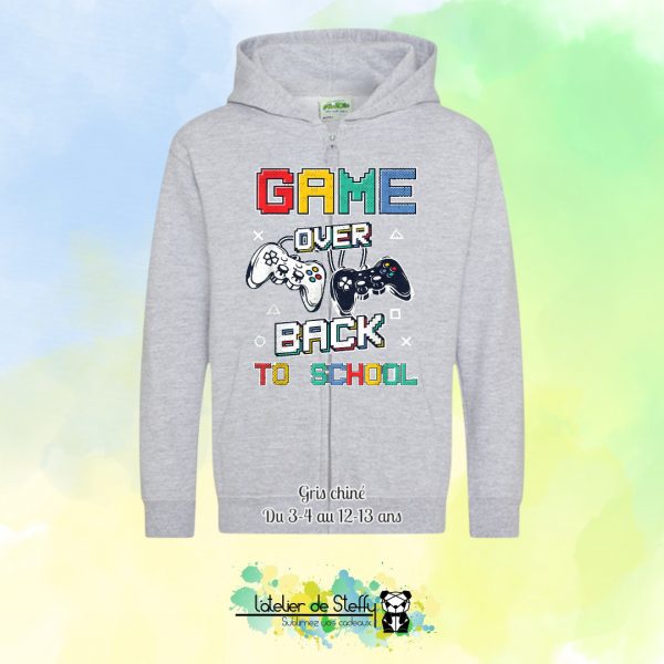 Veste sweat capuche Lou - Game over...Back to school – Image 8