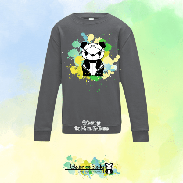 Sweat col rond Lyzo - Panda de l'atelier – Image 14