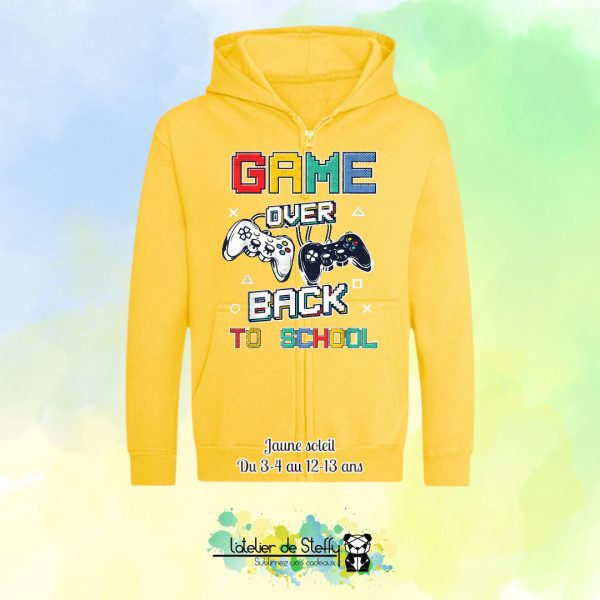 Veste sweat capuche Lou - Game over...Back to school – Image 9