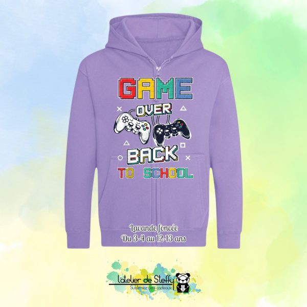Veste sweat capuche Lou - Game over...Back to school – Image 10