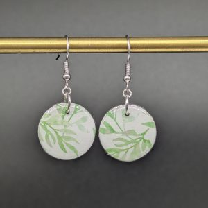 Boucles d'oreilles Livia - Feuillage vert (avec défaut)