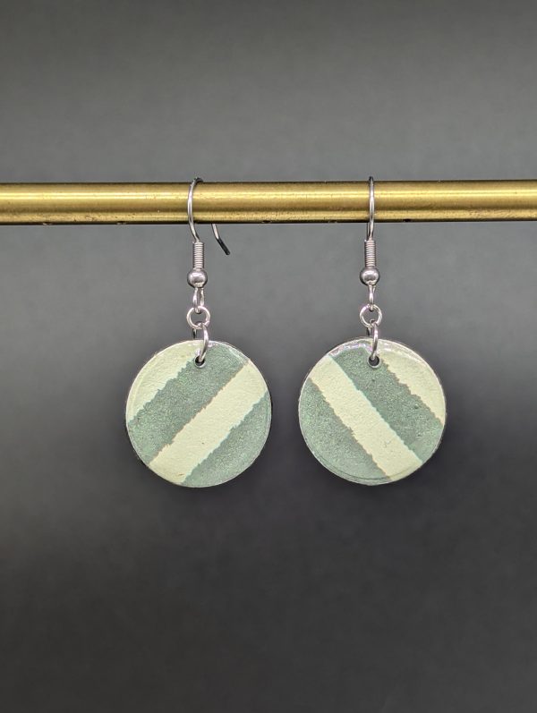 Boucles d'oreilles Livia - Lignes vertes