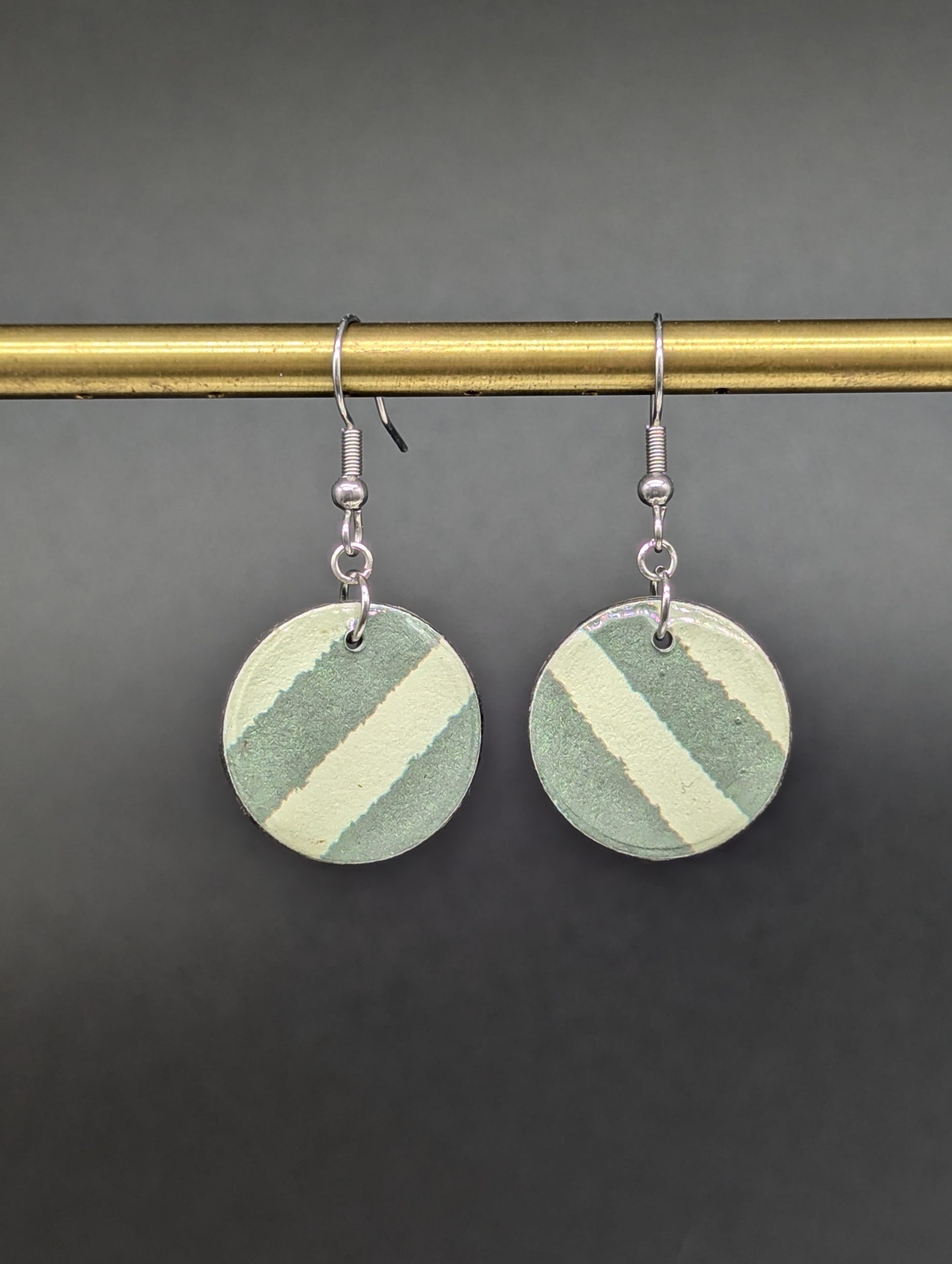 Boucles d'oreilles Livia - Lignes vertes