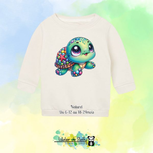 Sweat col rond Choupinou - Tortue mimi – Image 4