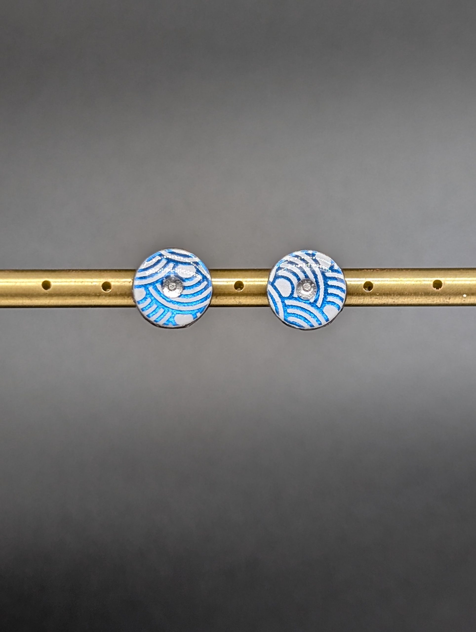 Boucles d'oreilles Néa - Arc-en-ciel bleuté