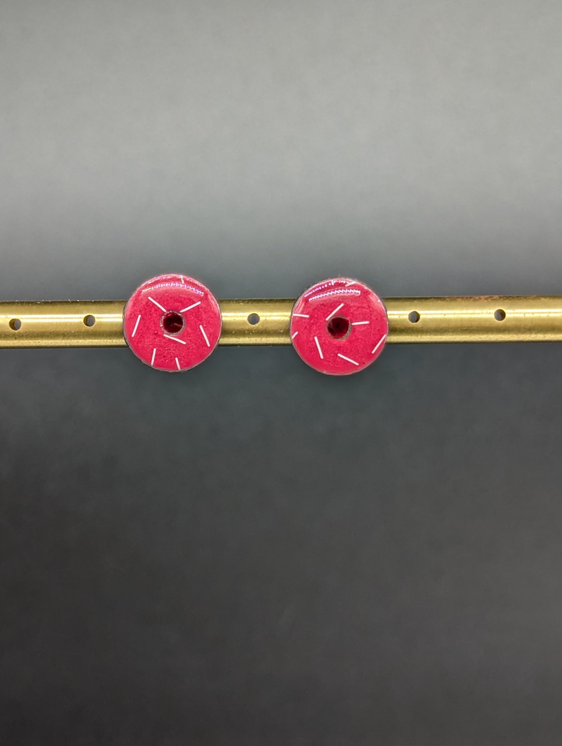 Boucles d'oreilles Néa - Donut framboise