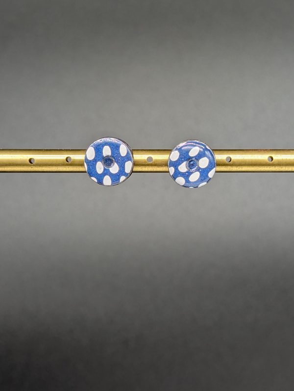 Boucles d'oreilles Néa - Marine à pois