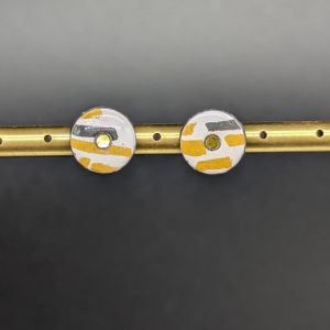 Boucles d'oreilles Néa - Noir et moutarde