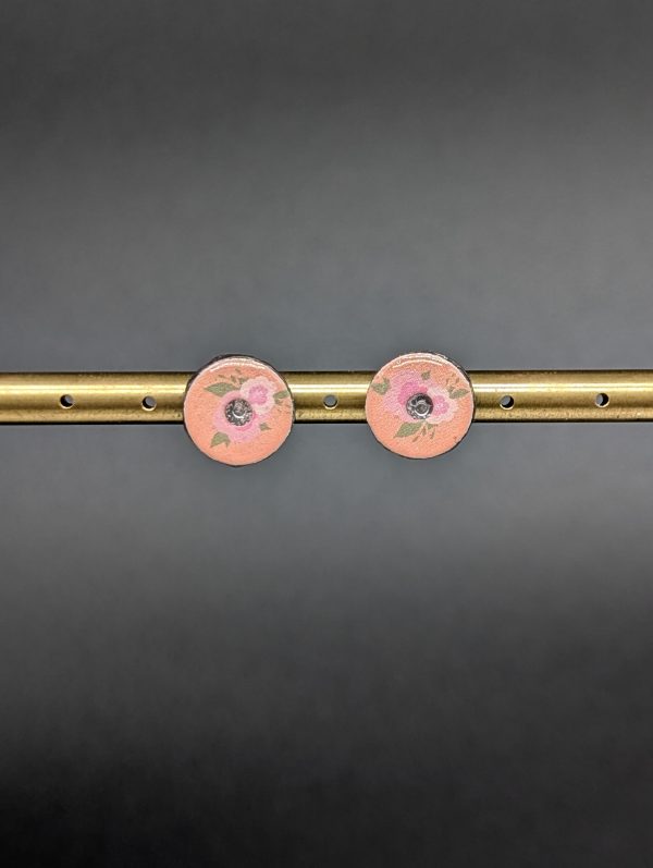 Boucles d'oreilles Néa - Pêche fleurie