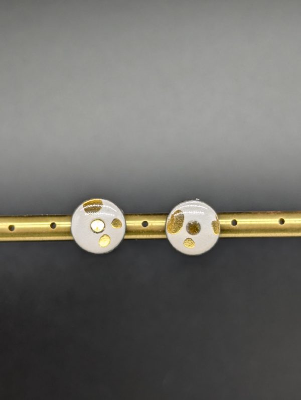Boucles d'oreilles Néa - Pois dorés