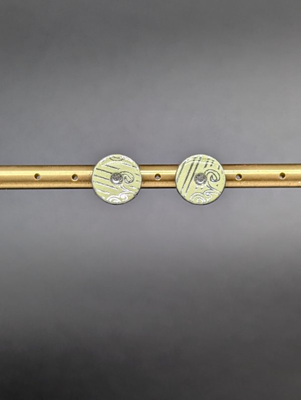 Boucles d'oreilles Néa - Vert argenté