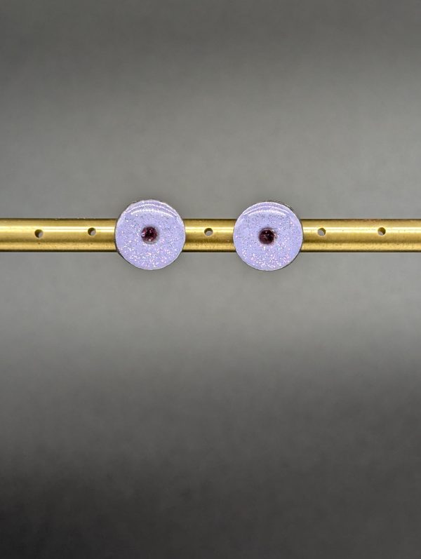 Boucles d'oreilles Néa - Violette paillettes