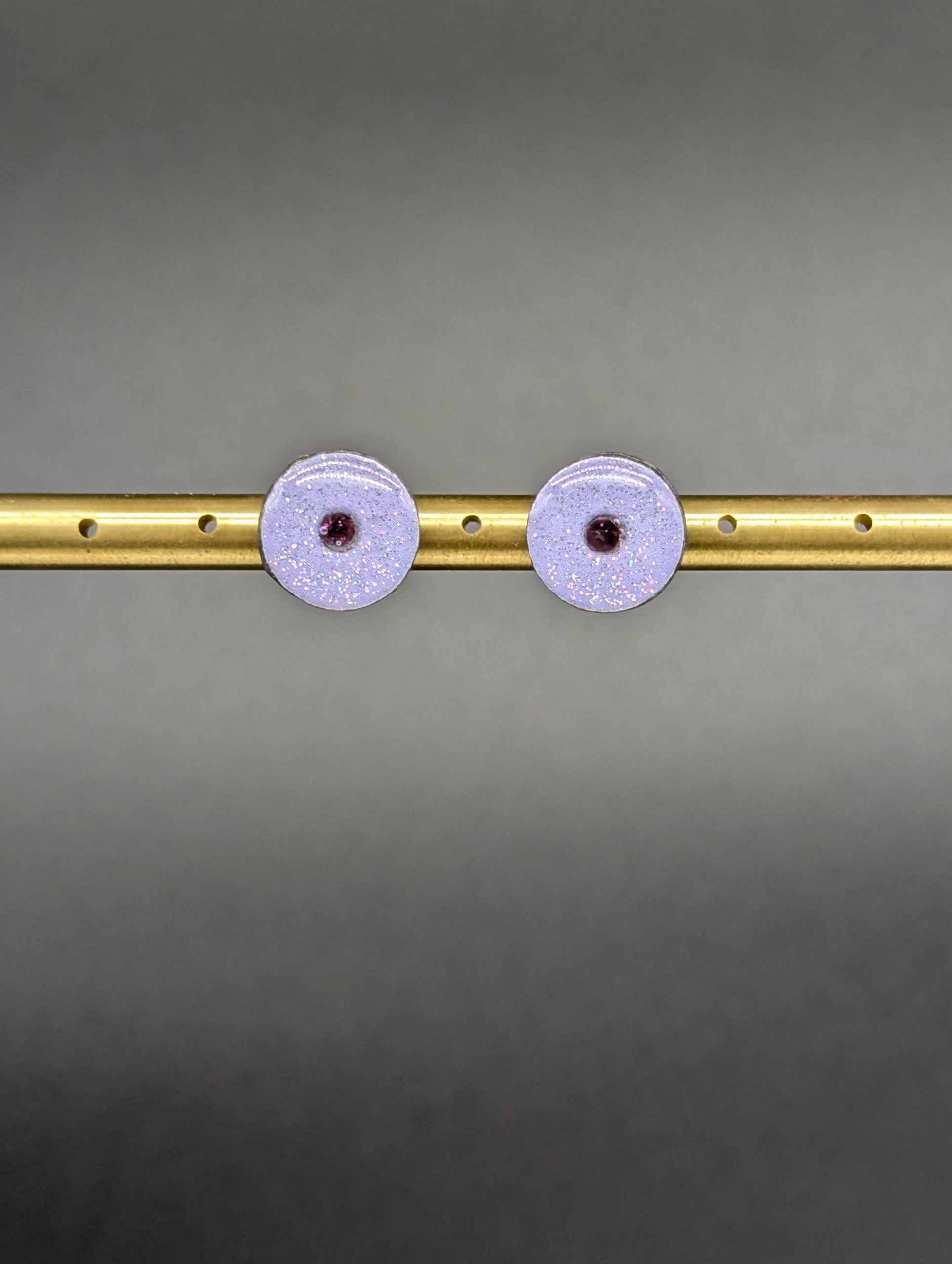 Boucles d'oreilles Néa - Violette paillettes