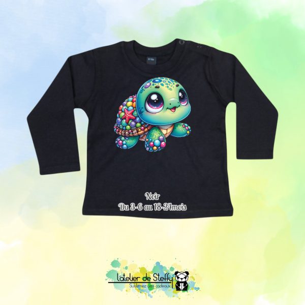 Tee shirt manches longues Bibouille - Tortue mimi – Image 5