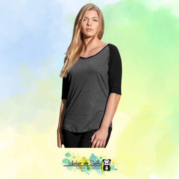 Tee-shirt manches 3/4 Majo - Tigre nocturne – Image 5