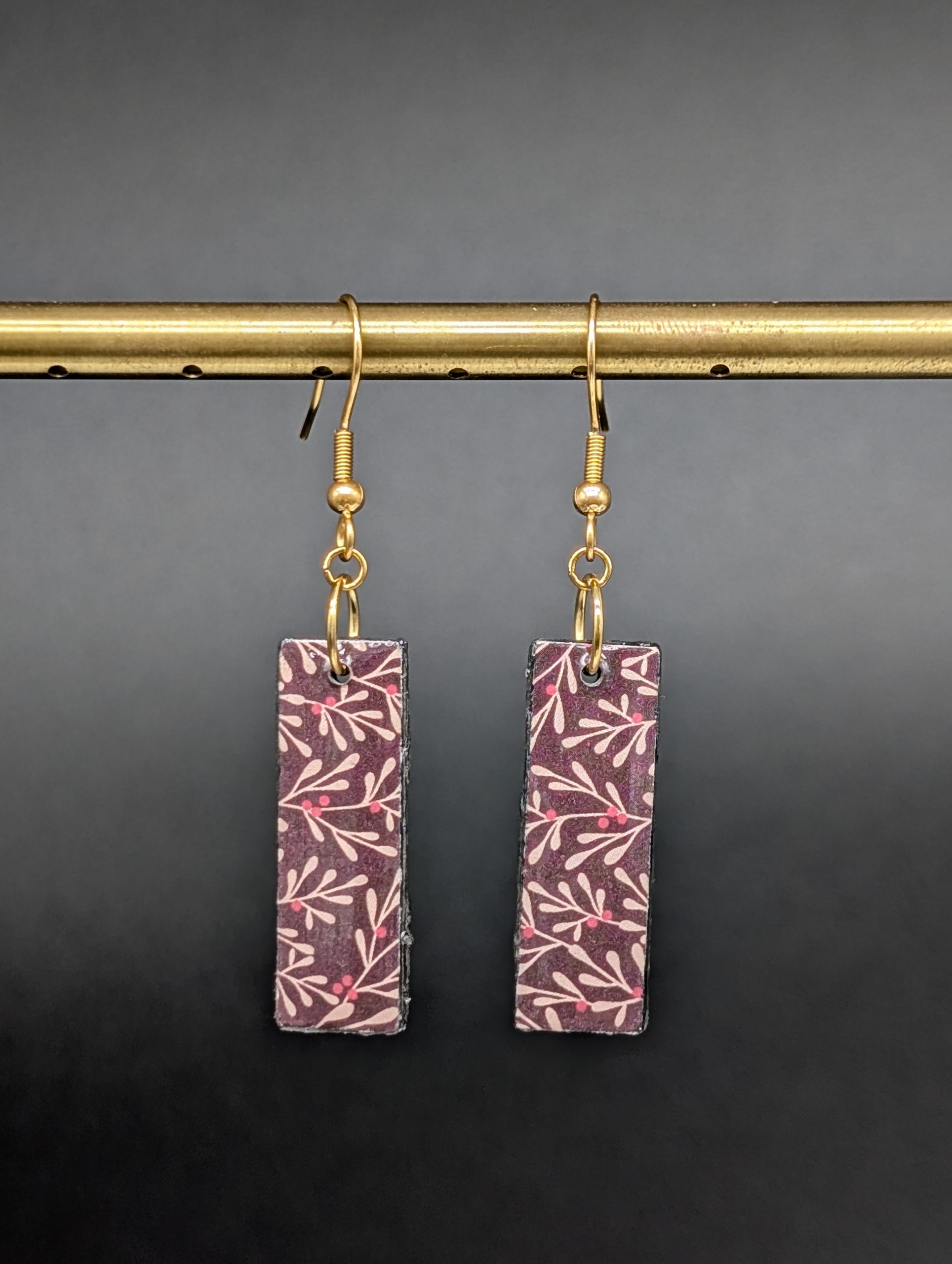 Boucles d'oreilles Paola - Jardin grenat