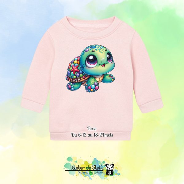 Sweat col rond Choupinou - Tortue mimi – Image 6