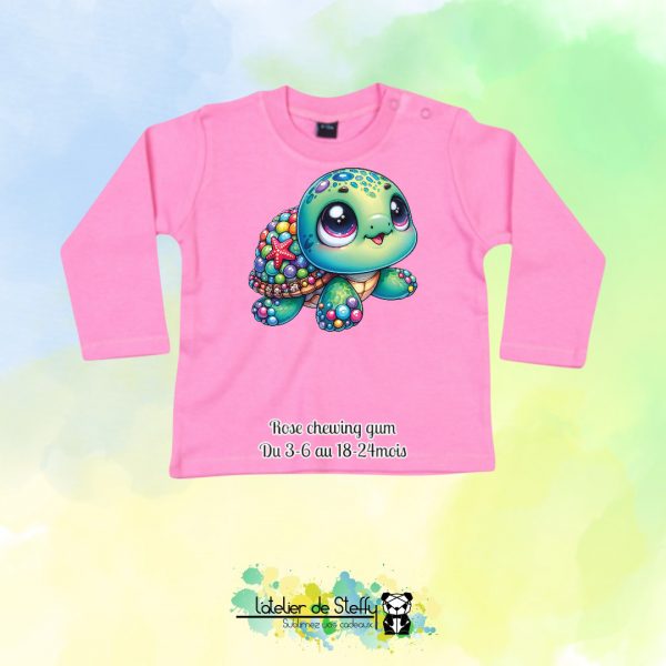 Tee shirt manches longues Bibouille - Tortue mimi – Image 6