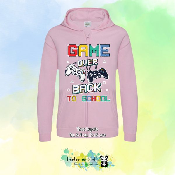 Veste sweat capuche Lou - Game over...Back to school – Image 13