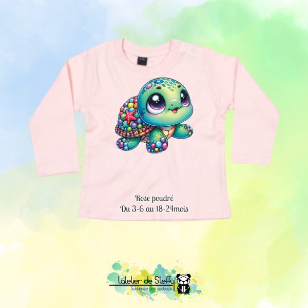Tee shirt manches longues Bibouille - Tortue mimi – Image 7
