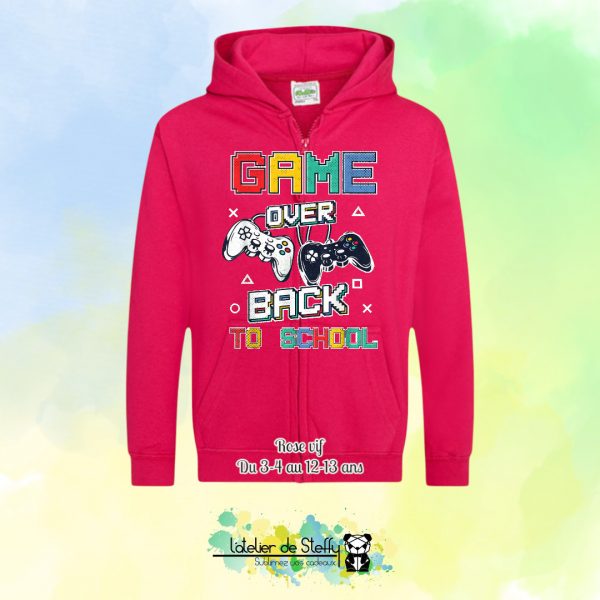 Veste sweat capuche Lou - Game over...Back to school – Image 14