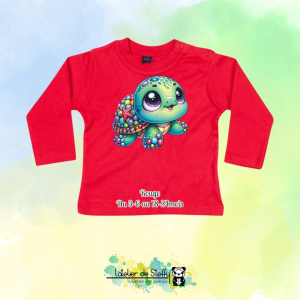 Tee shirt manches longues Bibouille - Tortue mimi – Image 8