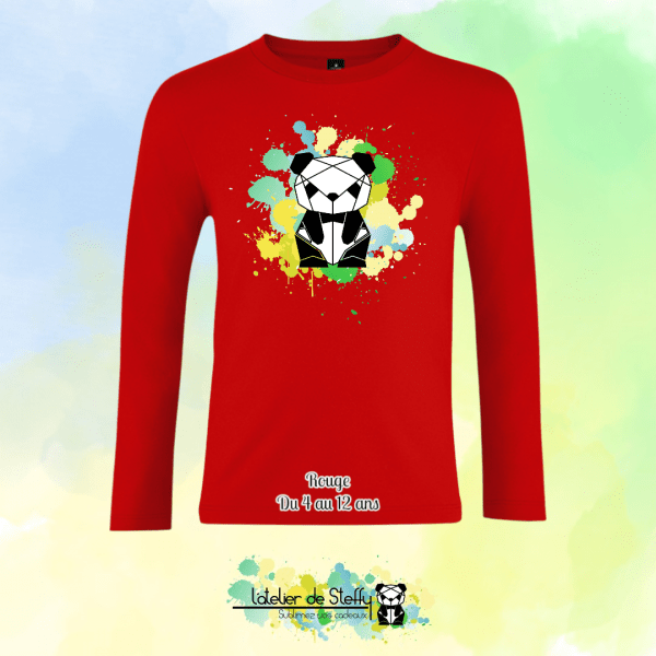 Tee shirt manches longues Ethan - Panda de l'atelier – Image 6