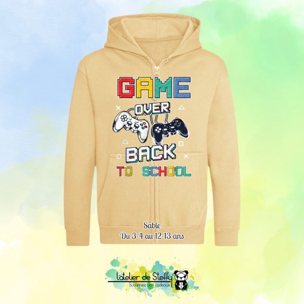 Veste sweat capuche Lou - Game over...Back to school – Image 16