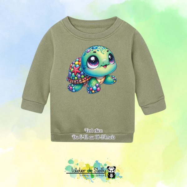 Sweat col rond Choupinou - Tortue mimi – Image 7